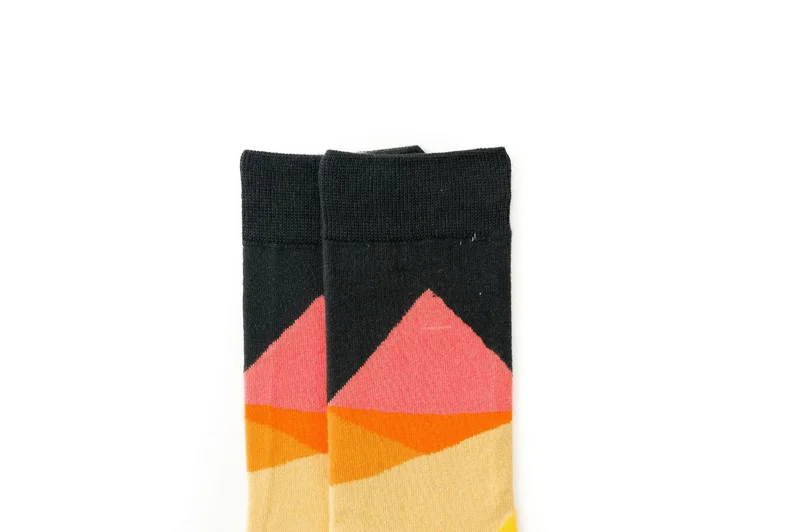 Сезон осень-зима женские смешные мужские носки с цветочным принтом в виде птиц