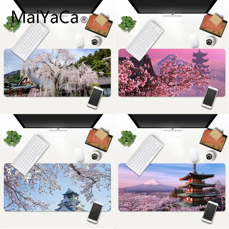 Japan Temple Cherry blossom коврик для мыши MaiYaCa игровые коврики игровой xl xxl 800x400 мм world of