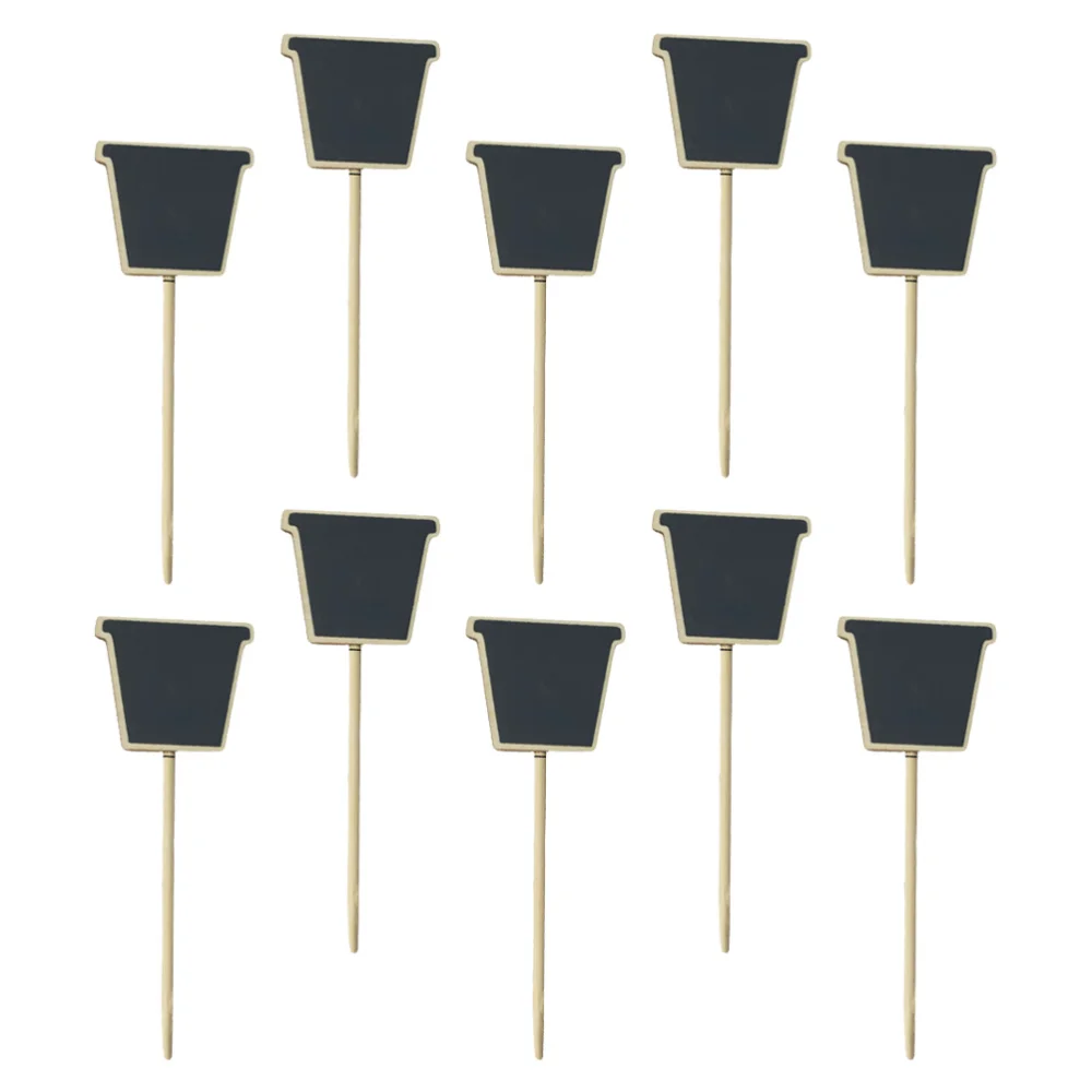 

10pcs Chalkboard Labels Flowers and Plants Tag Chalkboard Wooden Plant Marker