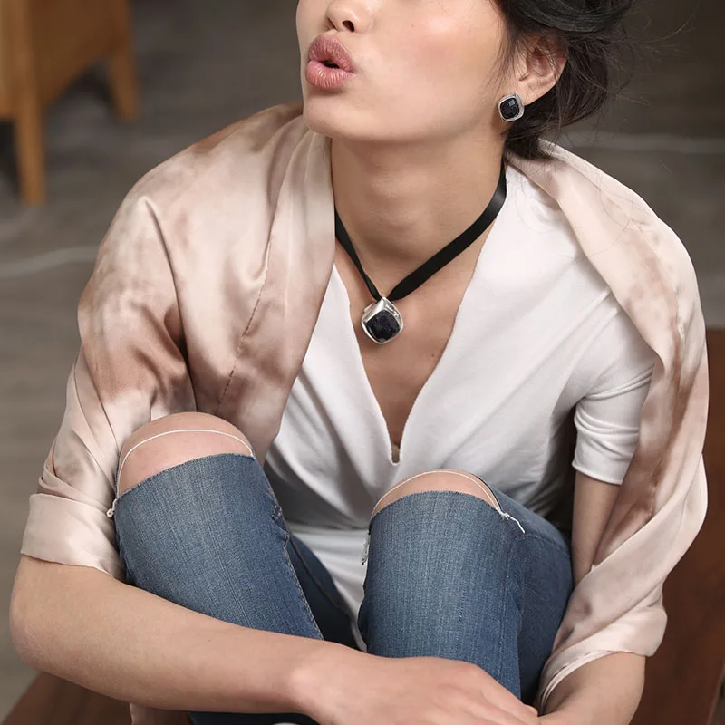 Женский новогодний подарок набор украшений из стерлингового серебра 925 пробы