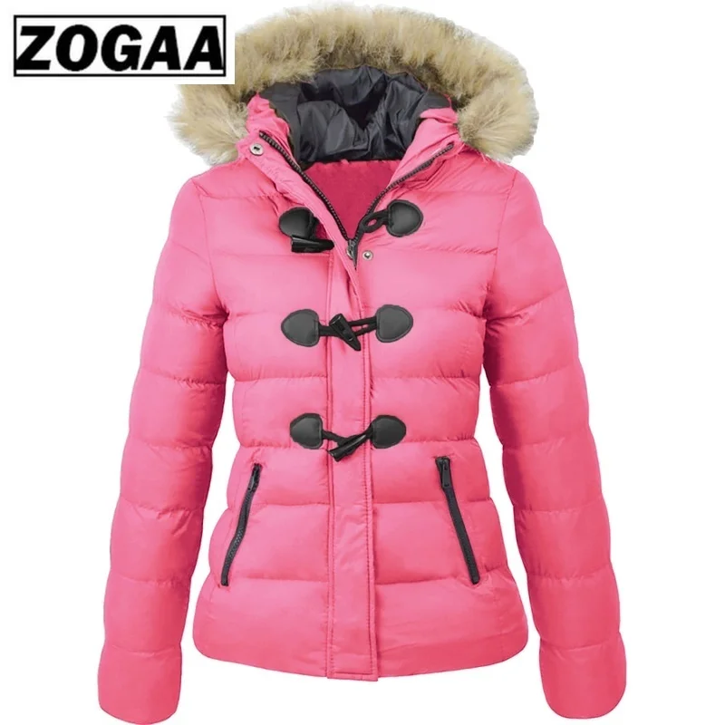 ZOGAA 2019 зимняя женская куртка зимний женский жакет в стиле кэжуал с меховым