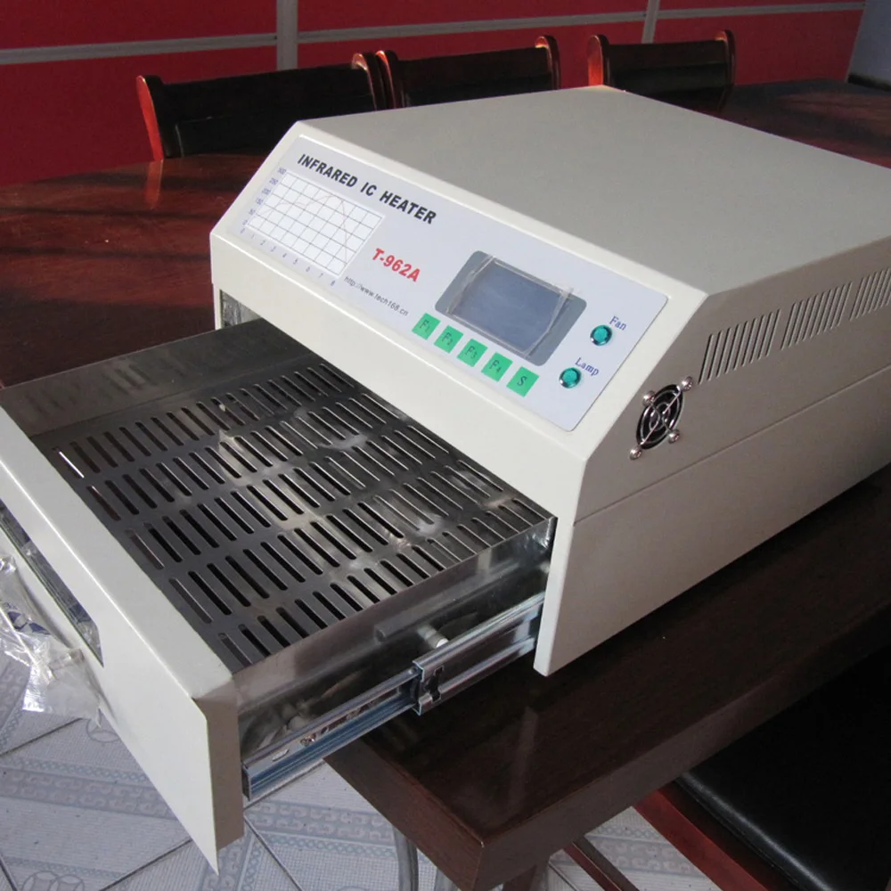 PUHUI T-962A инфракрасный IC НАГРЕВАТЕЛЬ печь оплавления BGA SMD SMT паяльная Sation волновая печь
