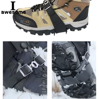 4 stude new ice claw universal outdoor safety anti skid snow ice climbing shoe spikes grips crampons cleats overshoes traction