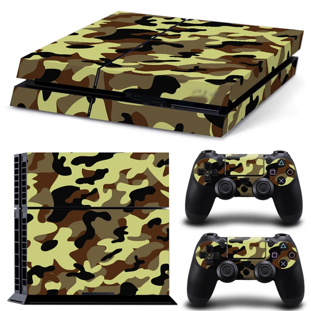 Камуфляжная наклейка для консоли PS4 Виниловая