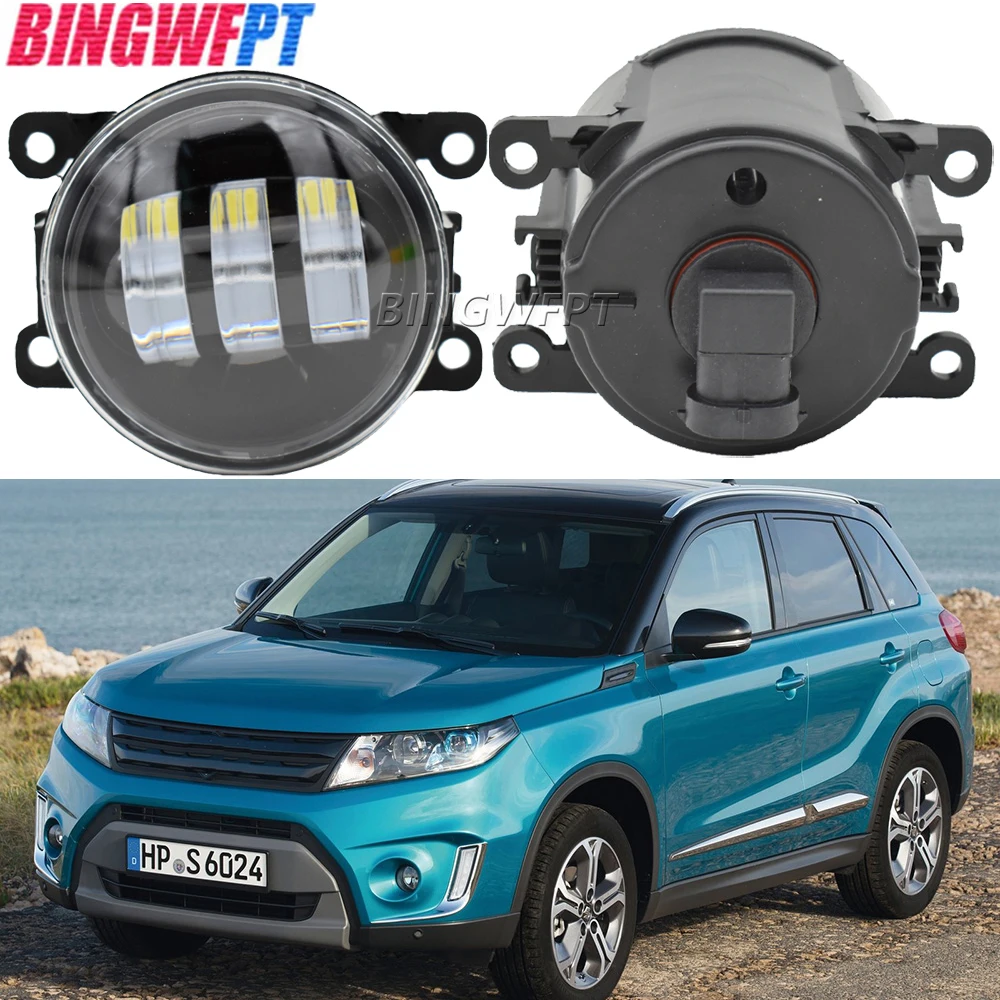 Фото Автомобильный Стайлинг передняя противотуманная фара для Suzuki Vitara LY скускудо 2015 2016 2017 2018 2019 2020 9 штук светодиодные противотуманные фары H11 DRL ... №1