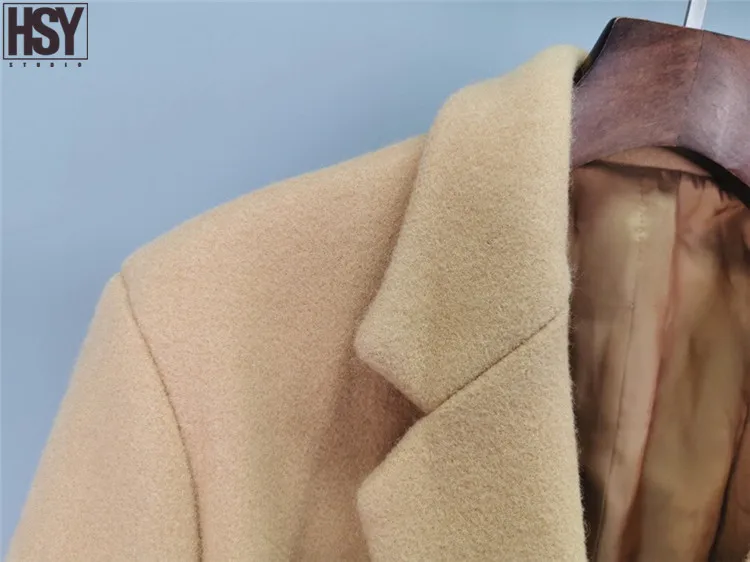 【HSY】2019 осенне-зимний Новый Женский Повседневный шерстяной костюм куртка