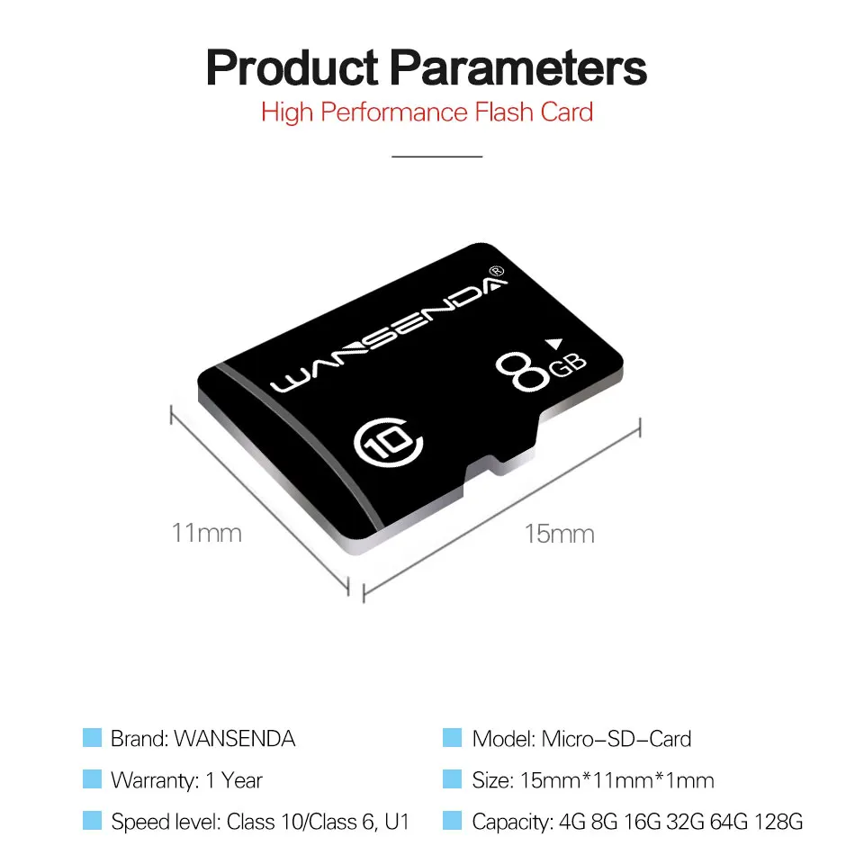 WANSENDA карта памяти Micro SD 128 ГБ 64 8 16 32 | Компьютеры и офис