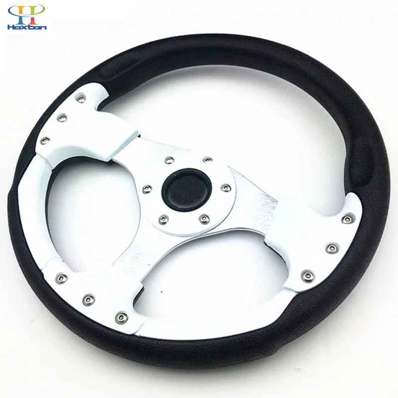 Универсальный руль 320 мм (13 дюймов) Искусственная кожа гоночный алюминиевый