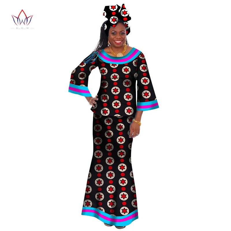 Женские модные комплекты одежды 2020 года топ с круглым вырезом и юбка до щиколотки