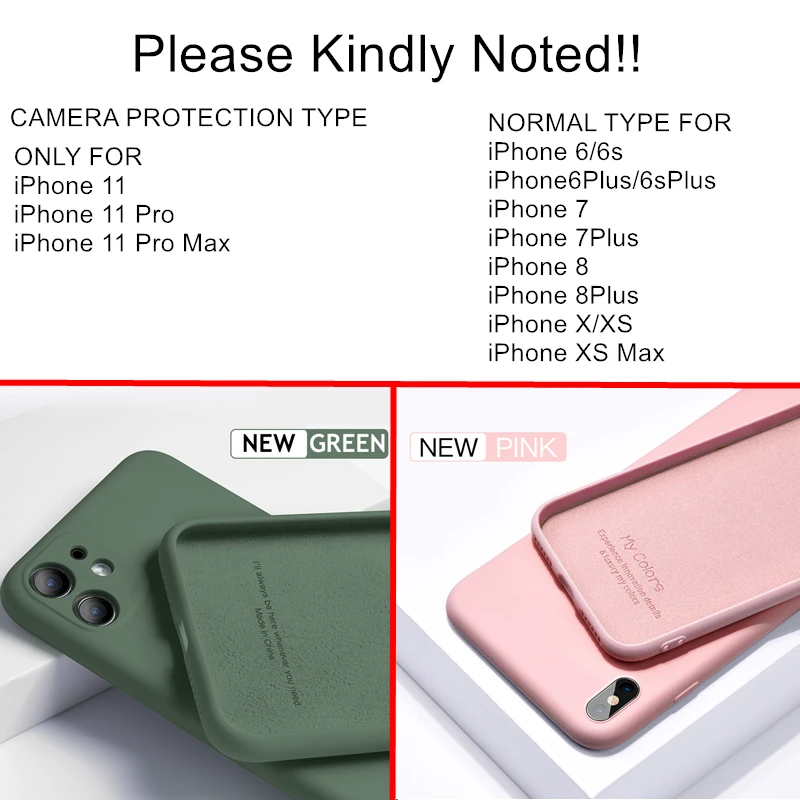 

Thin Soft Case For iPhone 7 8 6 6s 10 Plus Luxury Liquid Silicone Cover Candy Color Coque Capa For iPhone X Xs 11 Pro Max XR