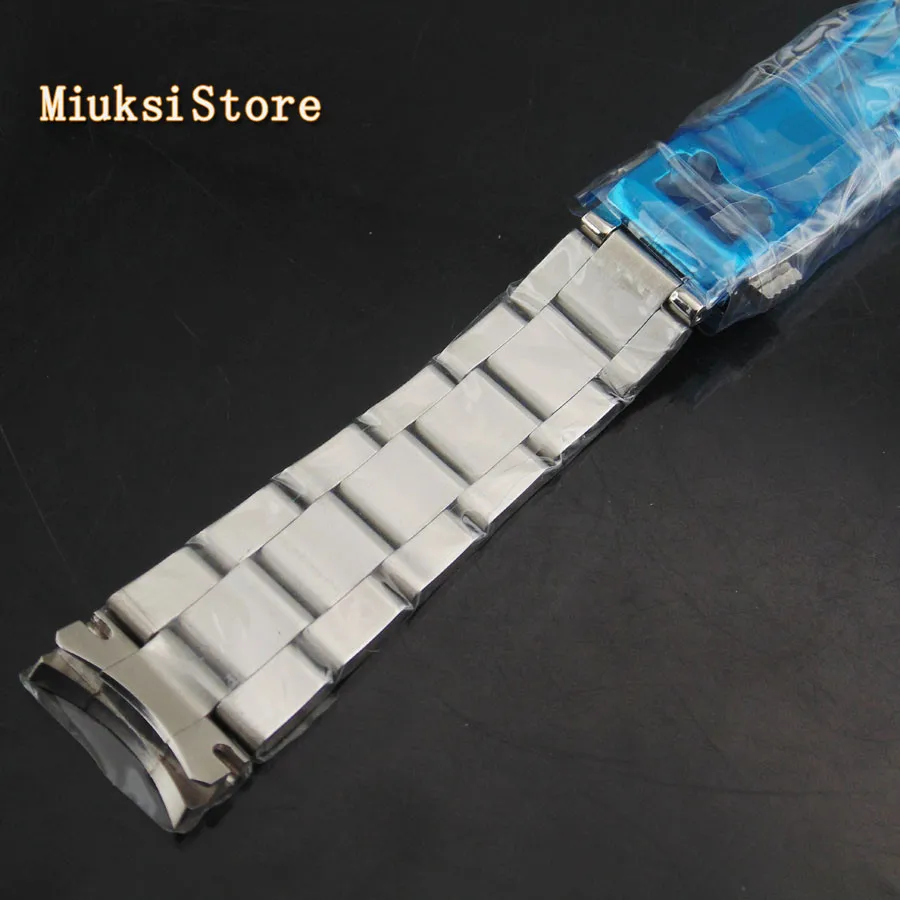 Parnis top 20mm silver steel bracelet watch band strap Fit 40mm | Наручные часы