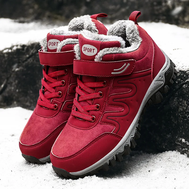 Fujin/зимняя бархатная теплая обувь для пожилых людей Хлопковая с мягкой подошвой