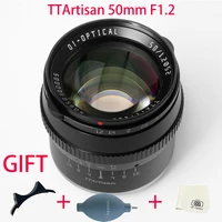 ttartisans 50mm f1 2 aps c lens for mft canon eos m sony e mount fujifilm x mount nikon z sigma l mount camera body