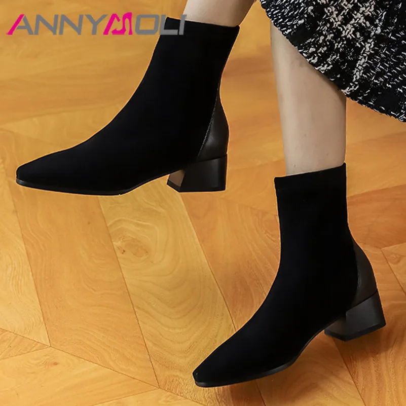 

Ботильоны женские на среднем каблуке, из натуральной кожи, размер 40