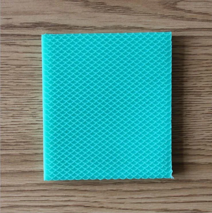 

Embossed pattern road decorative fish scales liquid silicone fondant mold