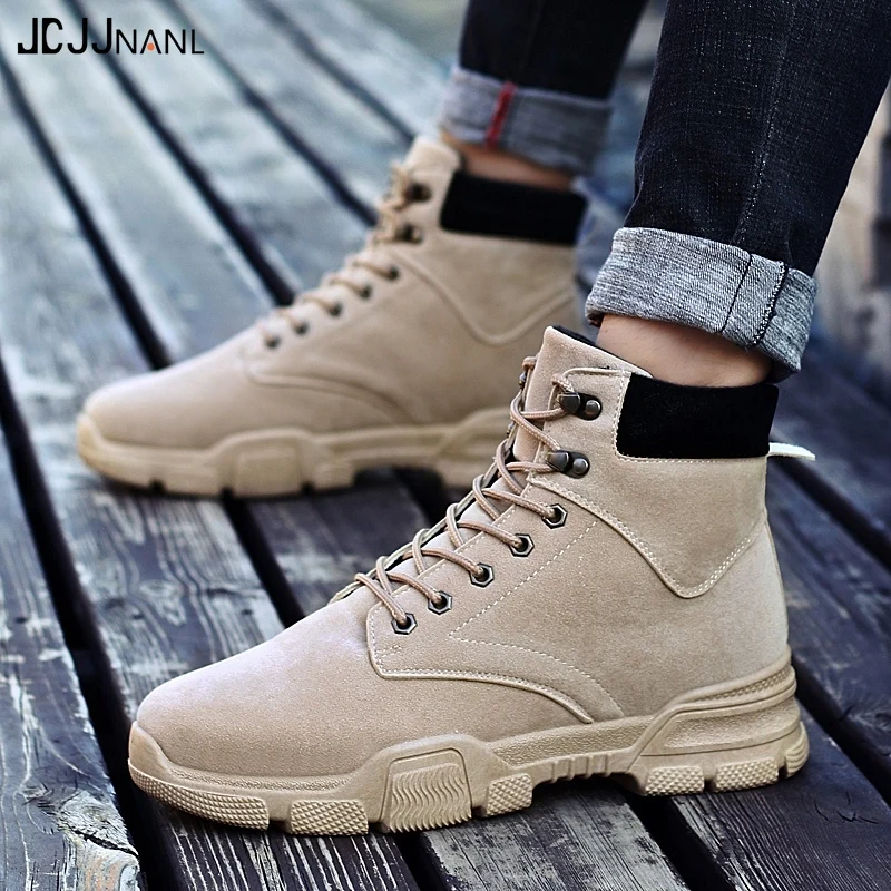 JCJJNANL/брендовые черные кроссовки сапоги с принтом для мужчин высокое качество