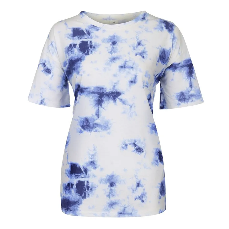 Футболка женская с принтом Tie Dye Модный летний топ в стиле Харадзюку | Женская