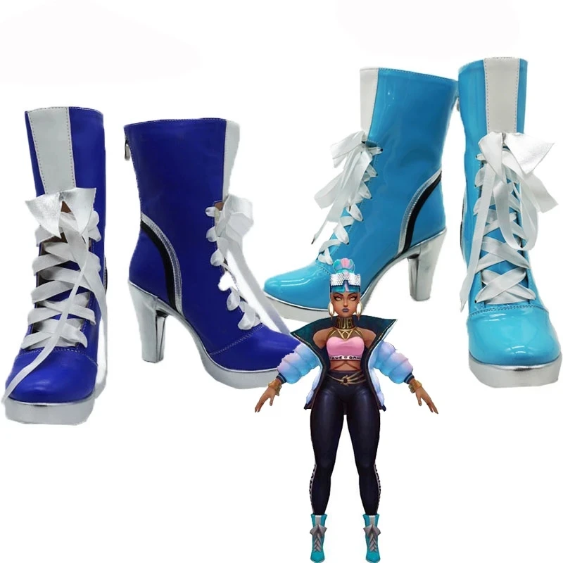 

Anime Game True Damage Qiyana Cosplay Qiyana Shoes High-heeled Shoes Game Women Shoes European Size Female Boots Free Shipping