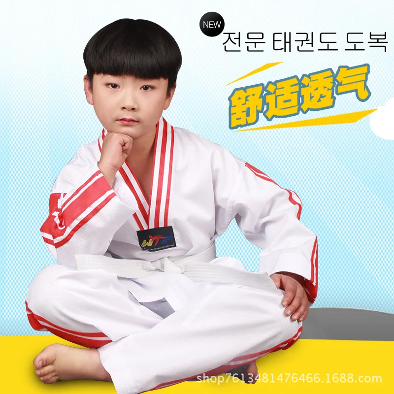 Для взрослых мужчин женщин детей дышащая хлопковая форма для тхэквондо
