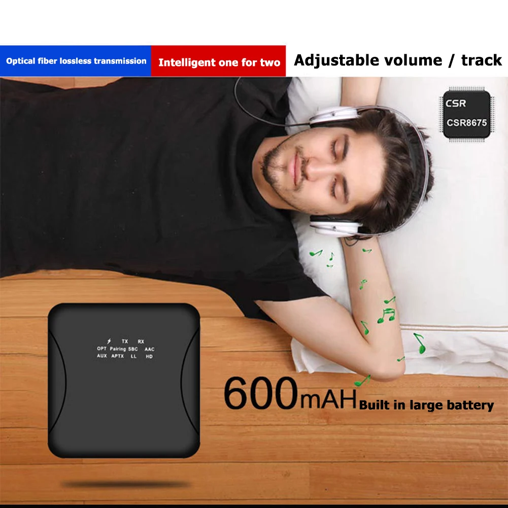 2 в 1 Bluetooth 5 0 передатчик приемник 3 мм беспроводной аудио адаптер ключ домашний