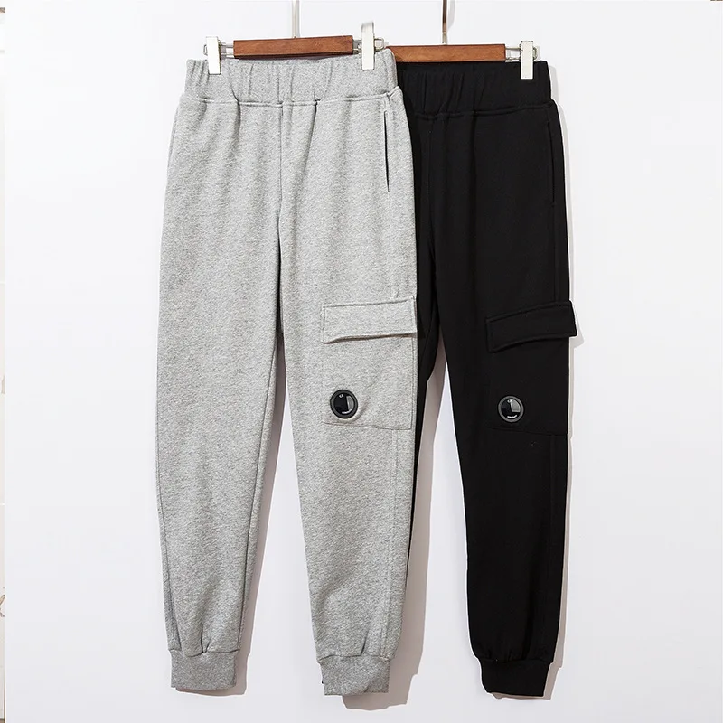 

High Street Fashion Brand CP Pocket Lens Terry Fabric Sweatpants Men and Women Couple Basic Style