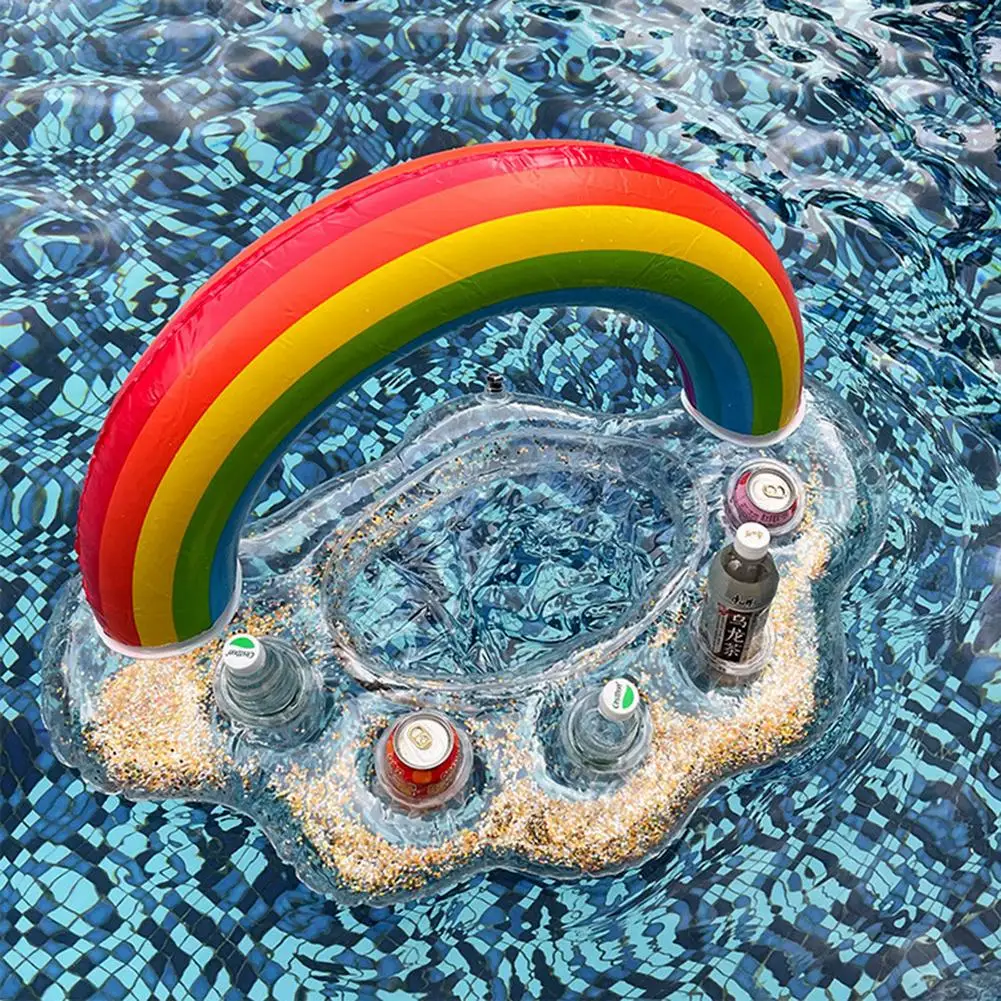 

Iatable Ice Bucket Float Cup Holder Beer Water Ice Cubes Food Drink Bar Cooler Summer Party Swimming Pool Accessories