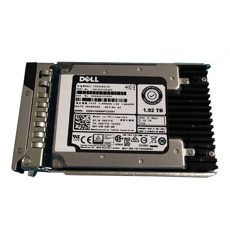 

server hard disk drive dell 1.92T SSD SAS 12gb 2.5 dell server SSd