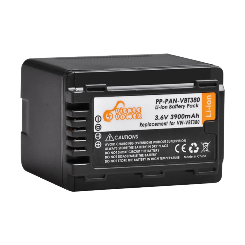 

Pickle Power 3900mAh VW-VBT380 VBT380 Аккумулятор для Panasonic HC-V720 V727 V730 V110 V130 V160 V180 V201 V750 V757 V760 V770