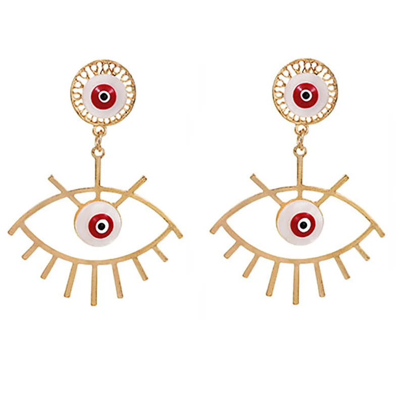 Женские длинные серьги ZHINI винтажные ручной работы золотого цвета в готическом