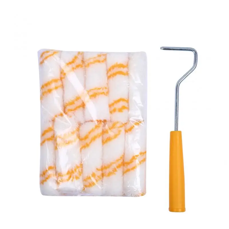 Мини ролик для нанесения краски на стену 10 шт. сменных роликовых покрытий