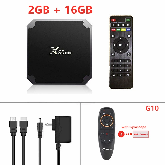 2G 16G G10 Gyro X96 Мини ТВ коробка Android 7,1 2 Гб 16 Гб Amlogic S905W четырехъядерный X96 мини роутер Android S905W 4K 2.4GH wifi 1 ГБ 8 ГБ X 96 мини - Цвет: 2G 16G G10 Gyro