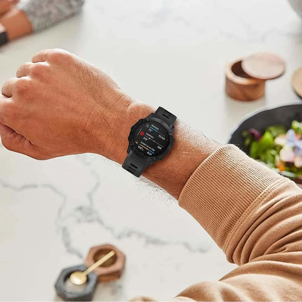 YAYUU ремешок для часов Garmin Fenix 5X Plus Band 26 мм легкий силиконовый 5X/Fenix 6X/Fenix 6X Pro/D2 Delta