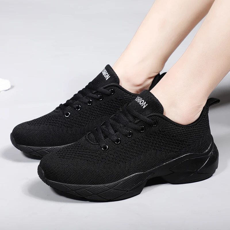 zapatillas mujer sneakers Women Tennis Shoes Sports Shoes Mesh Lace-up Female Footwear Outdoor Thick Bottom Women Sneakers