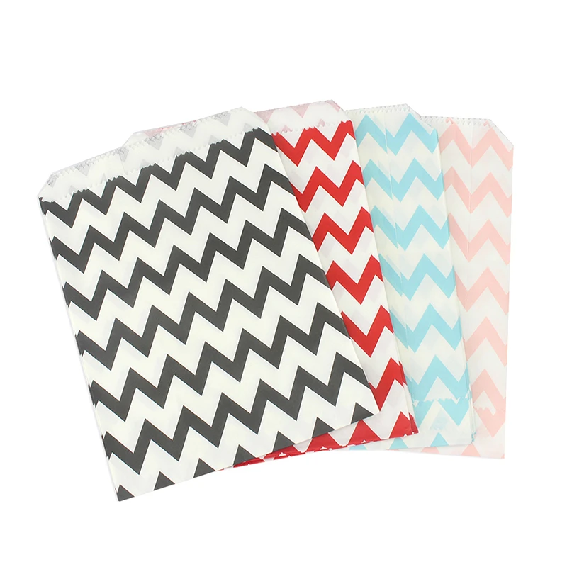 300 шт. бумажные пакеты для подарков в полоску | Дом и сад