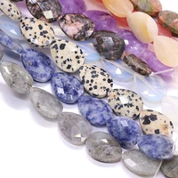 natural stone crystal faceted beads water drop shape agates amethysts loose beads for jewelry making diy bracelet earring women