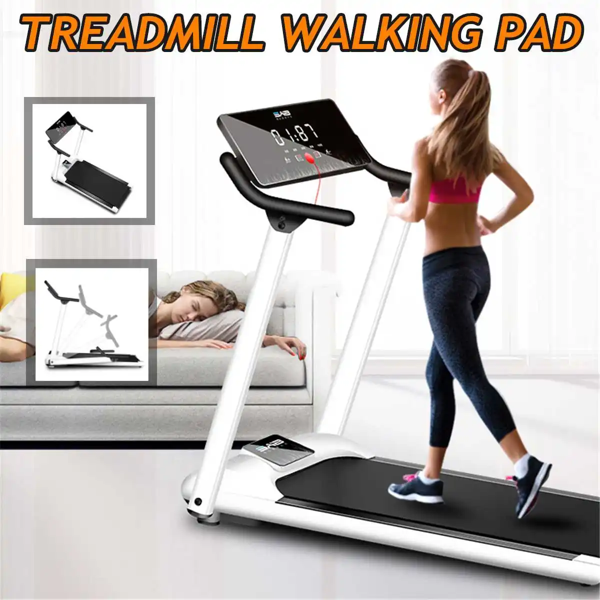 

Folding Electric Treadmill Portable Motorized Machine Running Gym Fitness Equipment Mechanical treadmill Walking Pad