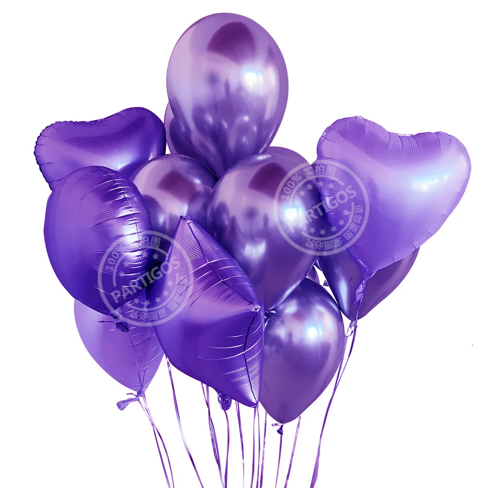 16 шт. 18 дюймов Золотая Звезда зеленое сердце глобус металлический Гелиевый шар