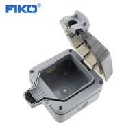 fiko ip66 86 146 type outdoor waterproof box wall socket 16a eu outlet with dual usb charging port external installation