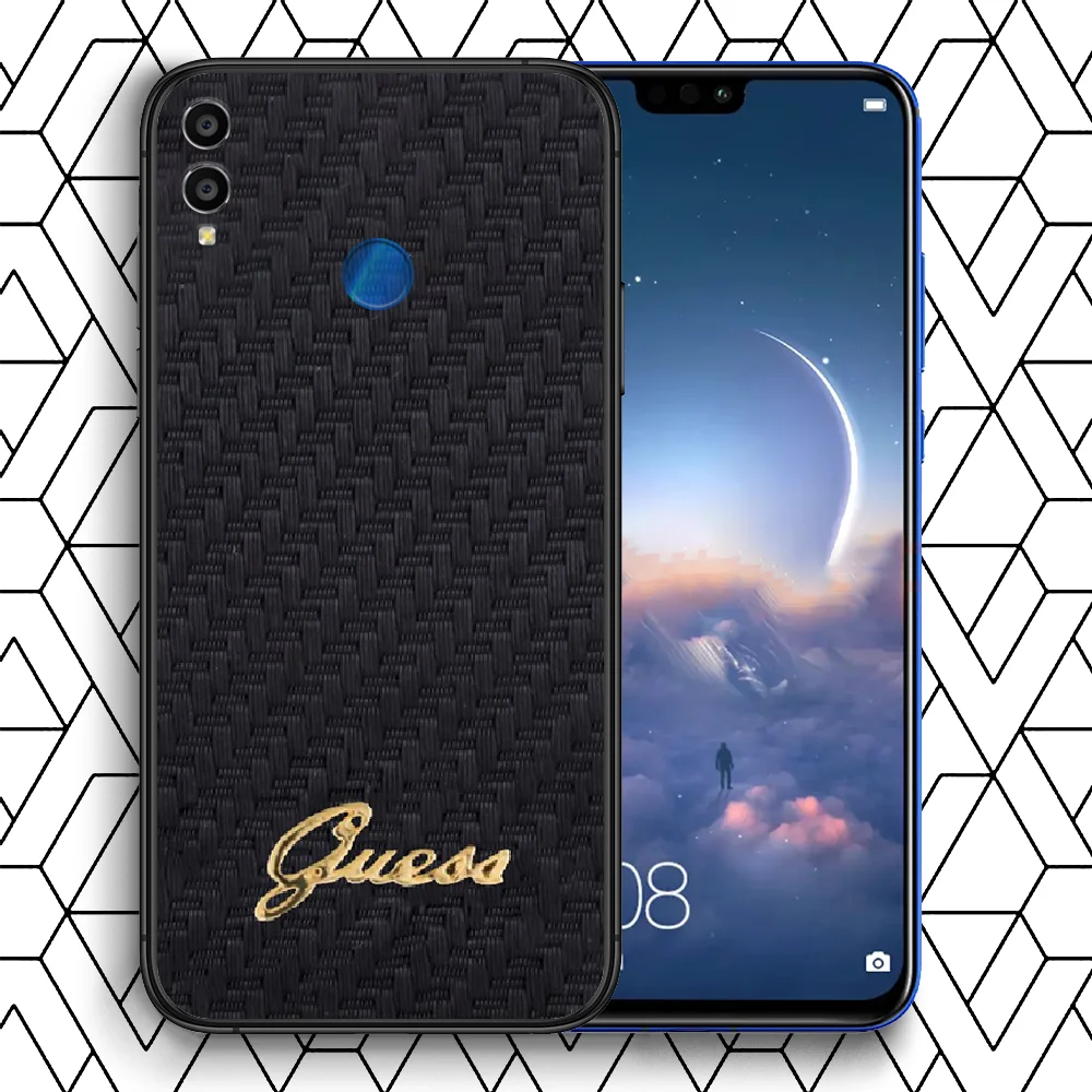 

French Luxury Brand Guessing Phone Case Cover Hull For HUAWEI Honor 7a 8s 8a 8x 9 9x 10 20 I Lite Pro Black Shell Silicone Coque