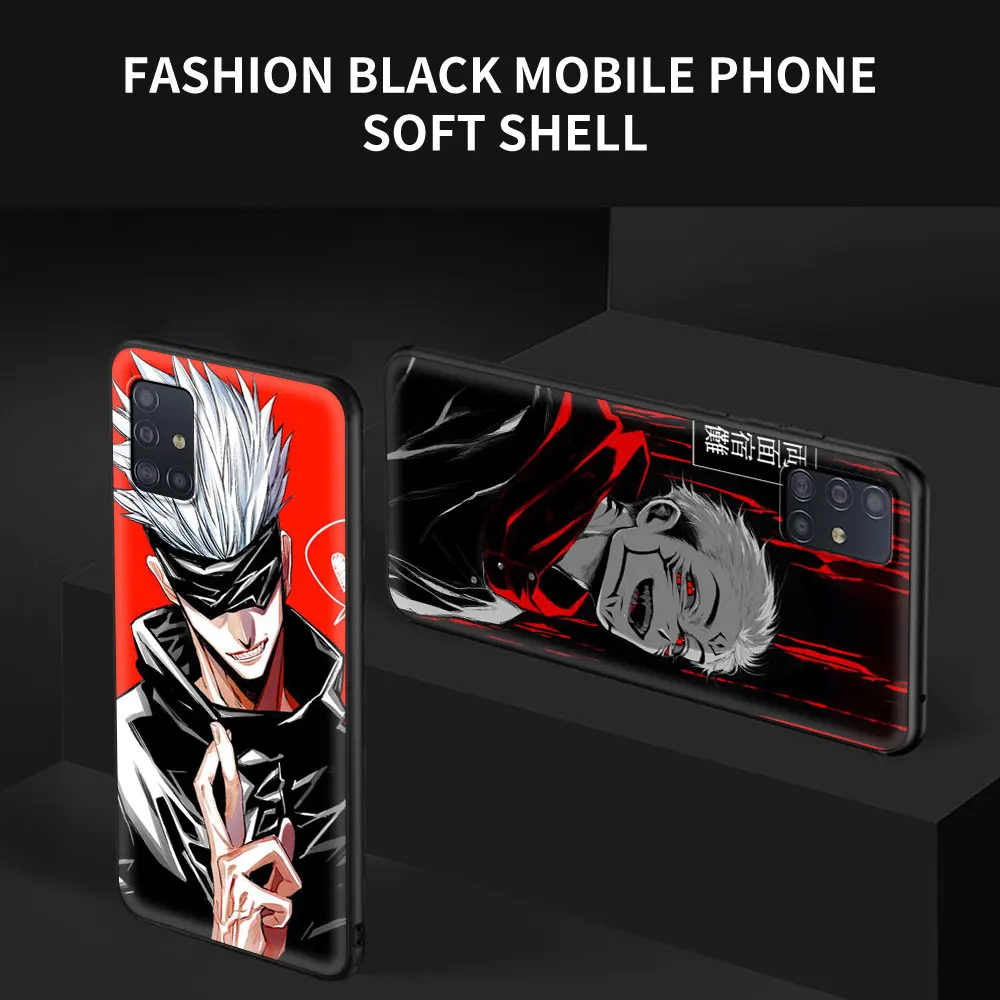 Чехол для телефона Samsung Galaxy A21S A12 A51 A71 A70 A50 A02S A41 A32 A52 A72 4G/5G мягкий ударопрочный с аниме Jujutsu Kaisen.