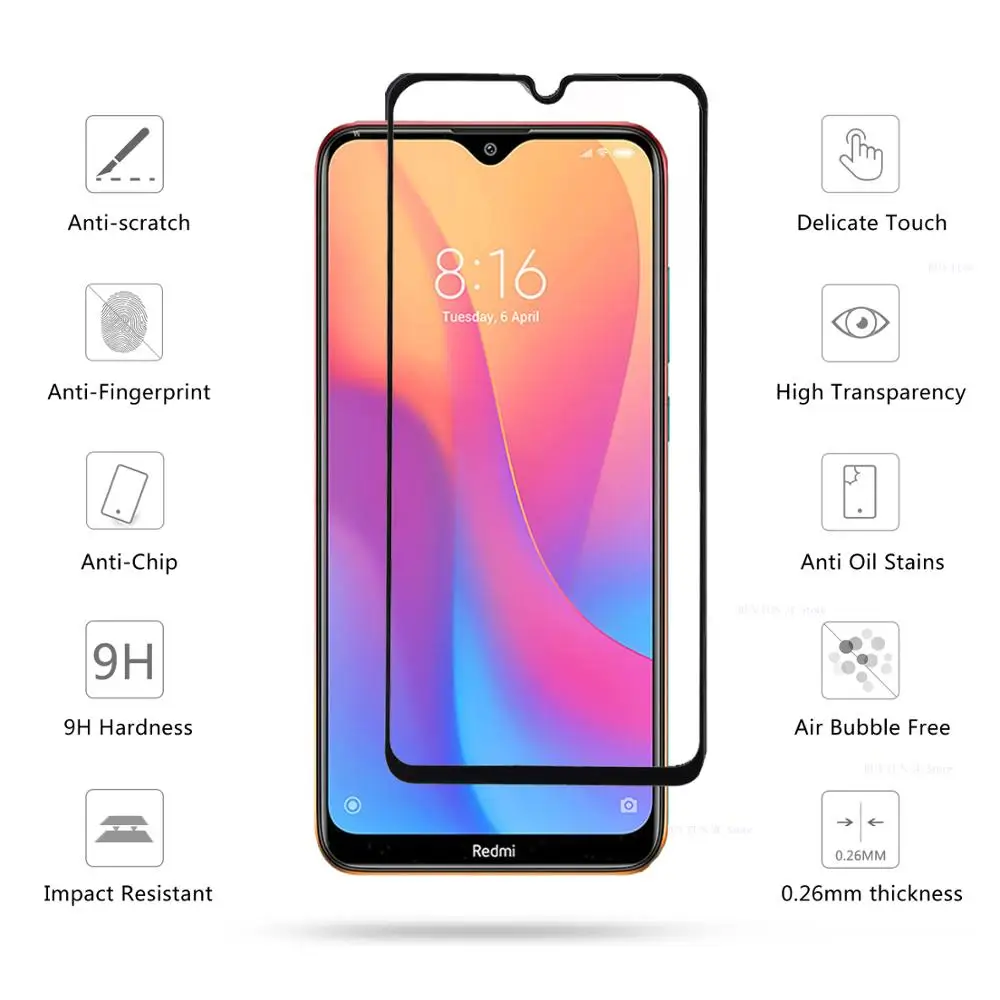 2 в 1 стекло для объектива камеры Redmi 8 8a закаленное Защита экрана Xiaomi 8A redmi8 Mi8a