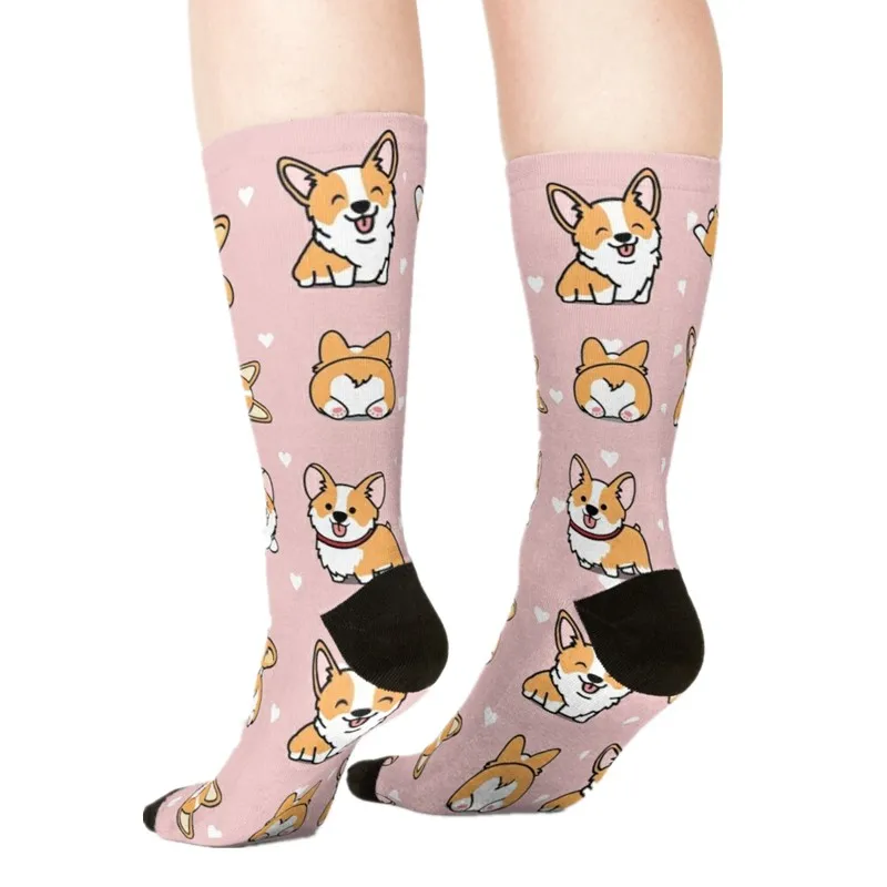 

2021 Women's socks kawaii Black personality Math Printed Socks Woman harajuku Happy Funny Novelty cute girl gift Socks for women
