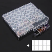 56 grid storage box nail art rhinestone mosaic organizer diamond bead container accessories transparent plastic suitcase tool