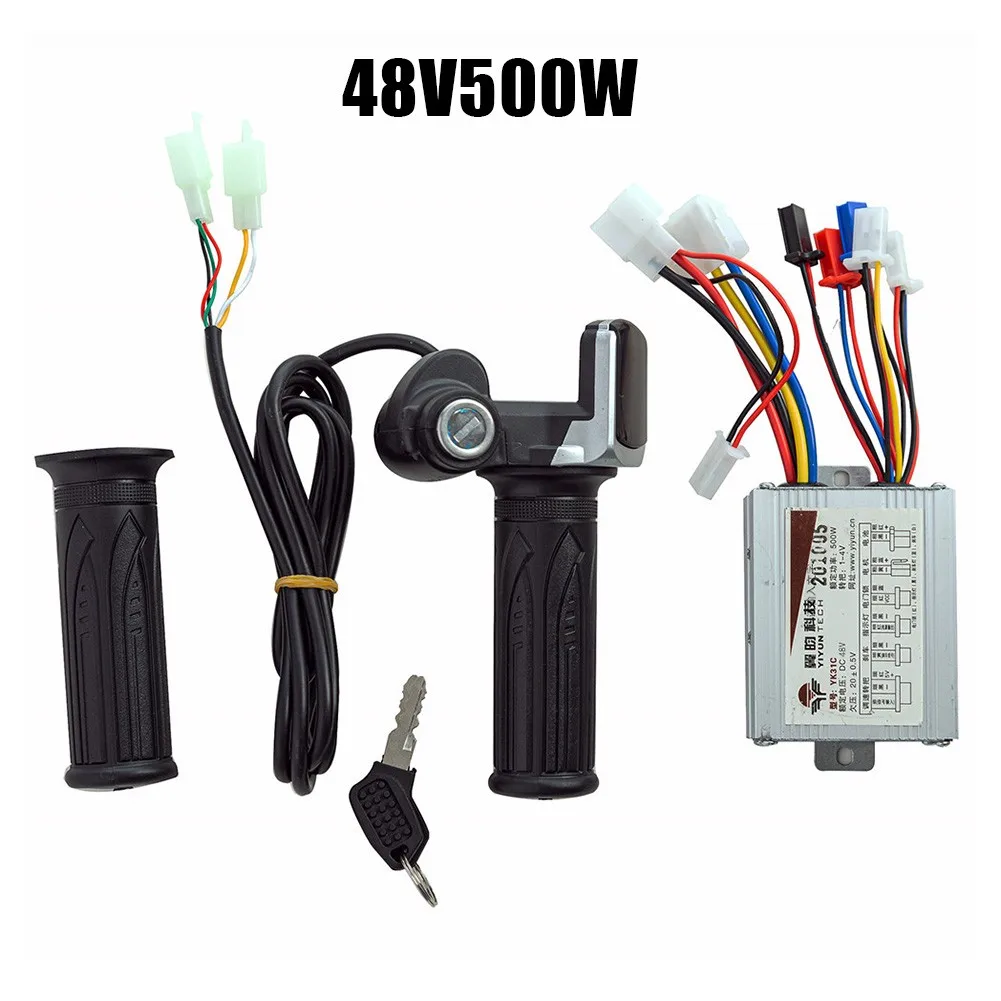 

Electric Bike 24-48V 250W-1000W Brushed Controller Throttle Grip Set 1 Pair Twist Throttle Handlebar Scooter EBike Motor Parts