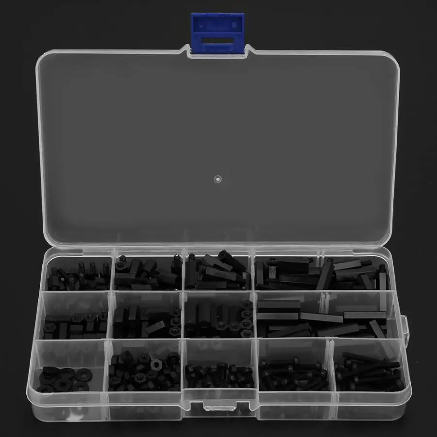 320 шт./кор. черная нейлоновая двухсторонняя стандартная Проставка Распорки винт M3