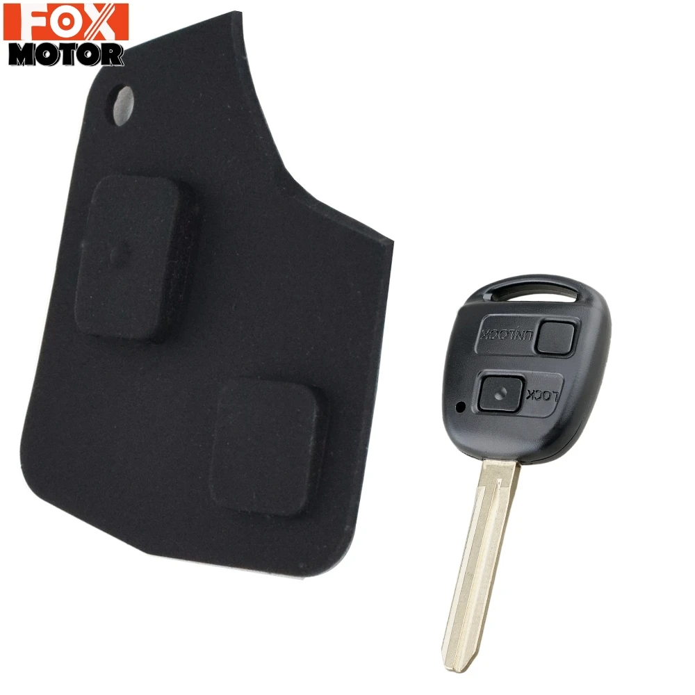 

Replacement Rubber Pad Car Remote Key Fob Shell for Toyota Prado Corolla Echo Tarago Alphard MR2 Key Cover Case