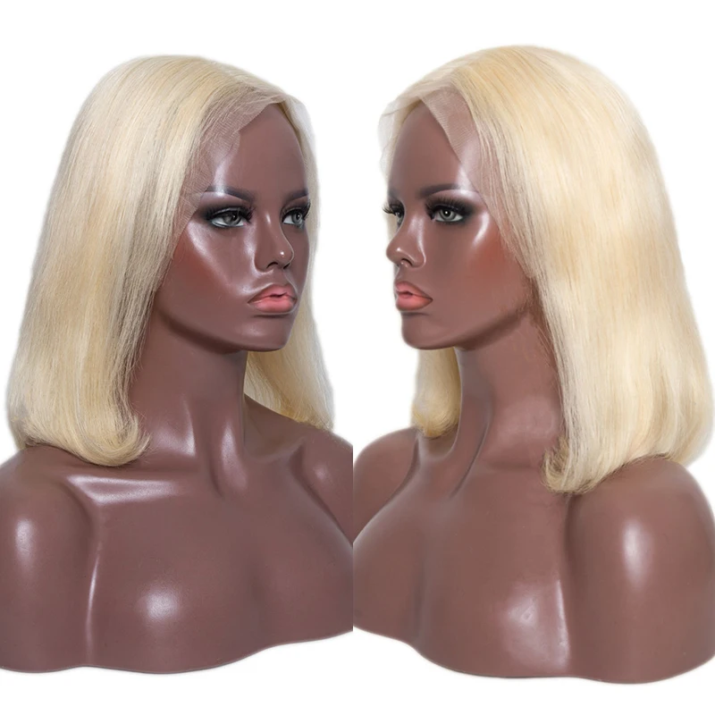 Парик с коротким Бобом 13x6 парики из человеческих волос на сетке спереди