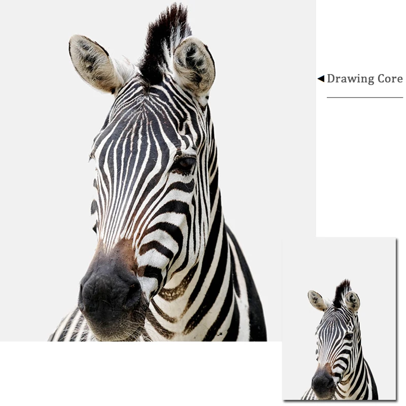 Картина на холсте с изображением диких животных жирафа зебры|Рисование и