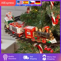 christmas ornaments electric tree train set attaches to your tree realistic sounds lights christmas gift toy battery operated