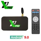 X3 PRO Amlogic S905X3 Android 9,0 ТВ-приставка 4 Гб DDR4 смарт-приставка 2,4G 5G WiFi 1000M LAN Bluetooth 4K HD медиаплеер X3 CUB